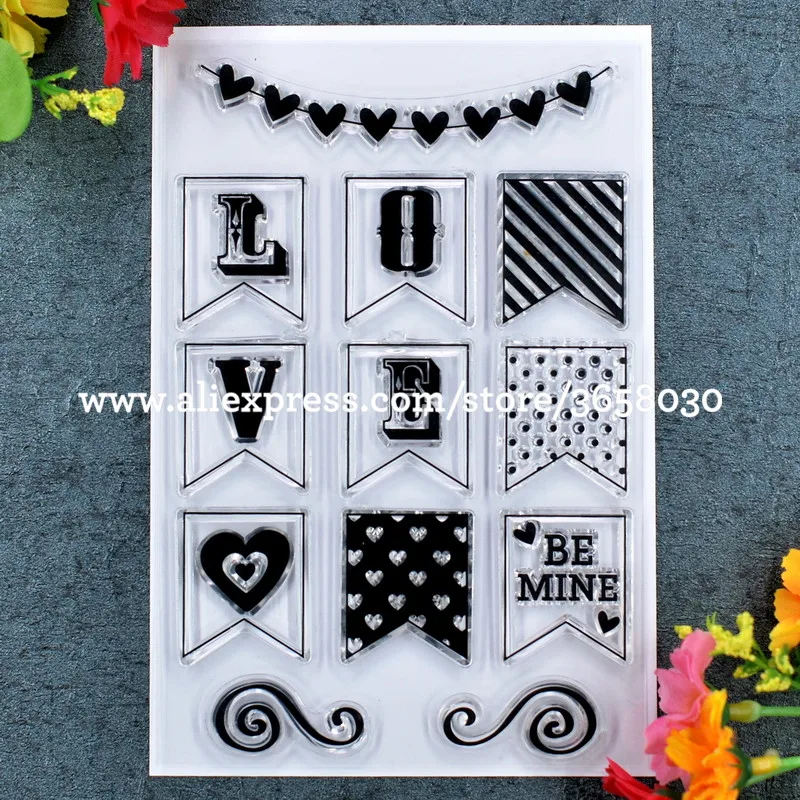 Альбом для скрапбукинга с надписью LOVE Heart BE MINE 10x14 5 см 80528100 дюйма|Штампики| |