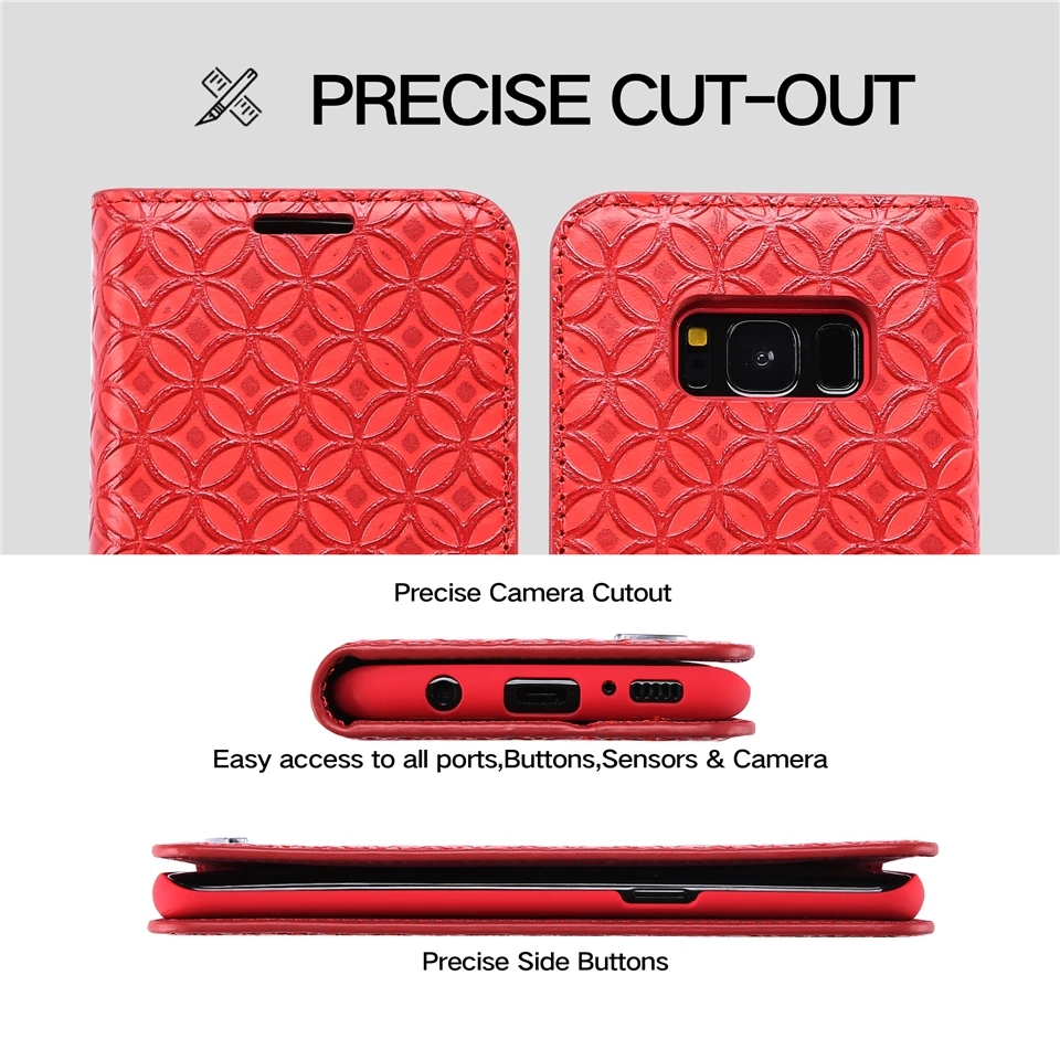 Роскошный чехол-портмоне в ретро-стиле Медь из натуральной кожи с узором LeatherCase