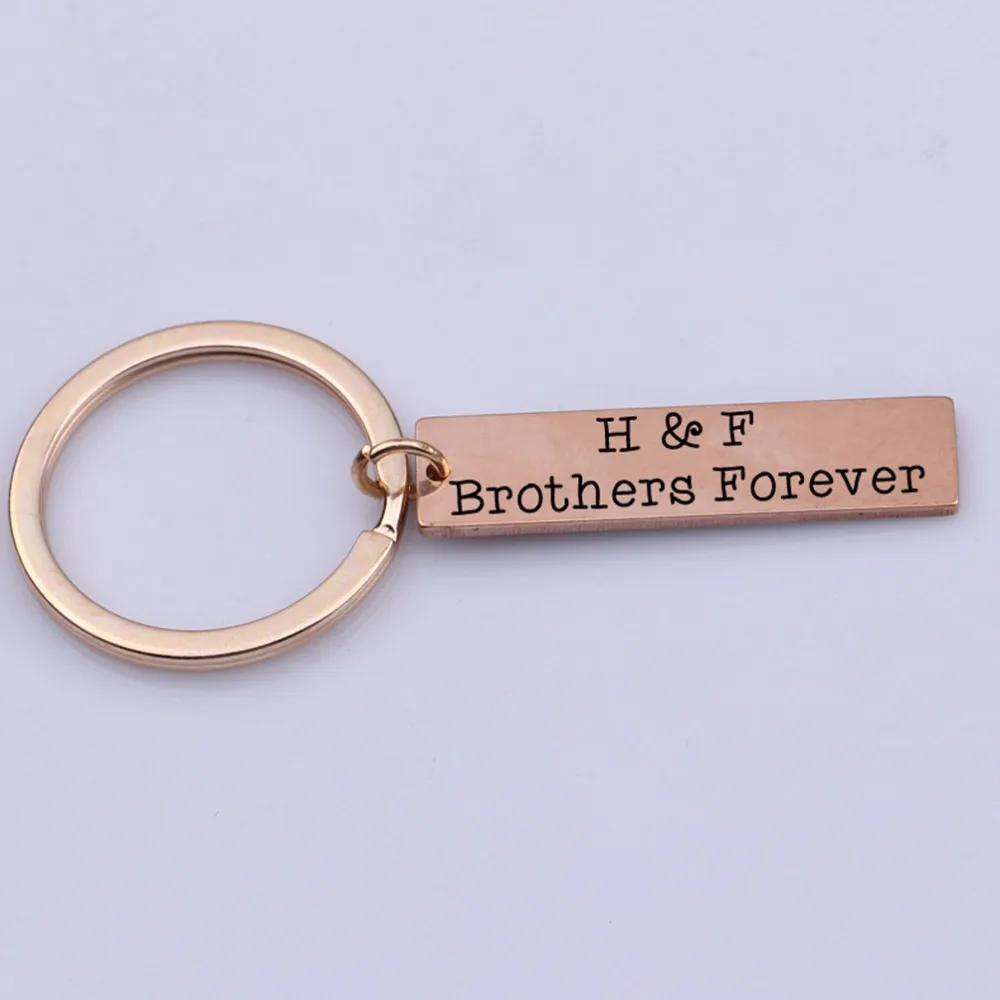 Custom Name Initial Keychain Engraved Brother Forever Keyring For Best Friends And Key Holder Gifts | Украшения и аксессуары