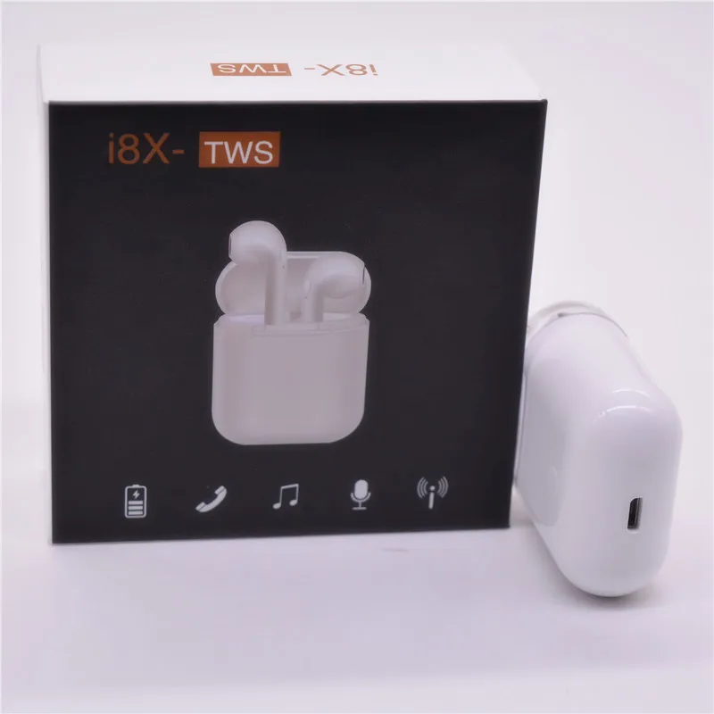 I8X TWS Bluetooth наушники Близнецы беспроводные стерео Спортивная гарнитура для iPhone X