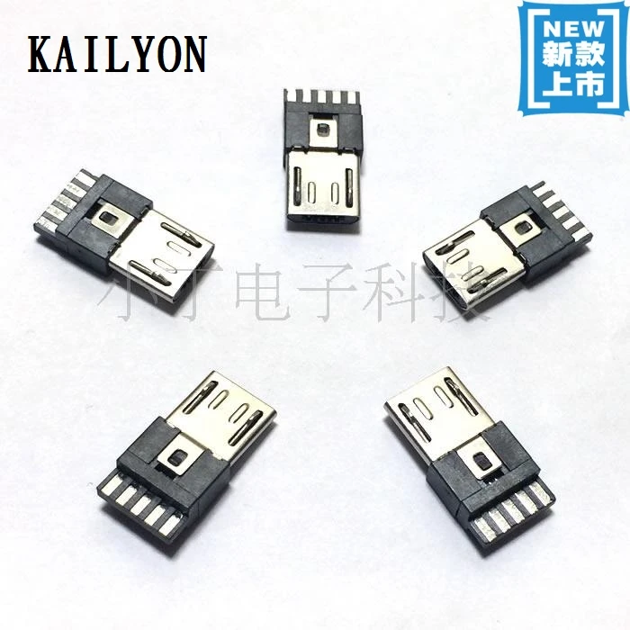 100 шт. MICRO USB 5P сенсорный Верхний разъем|usb usb|plug tophead head |