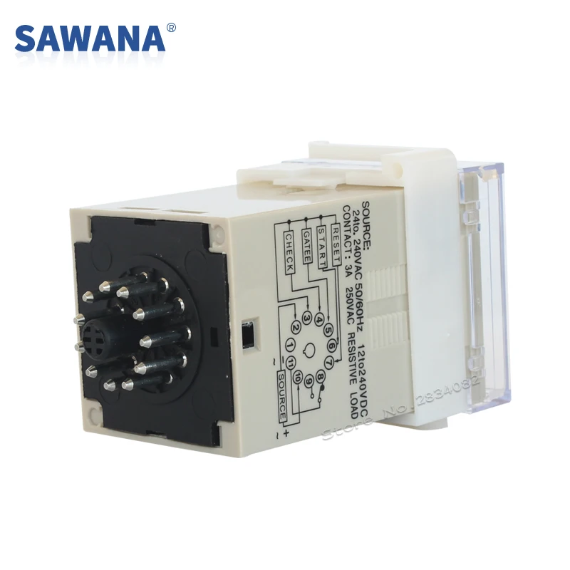 Реле времени Цифровое реле включение и задержка 8 режимов SPDT 24 0 1 В переменного