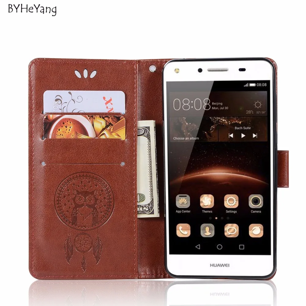 Byheyang для Huawei Y5 2017 Дело 5.0 &quotискусственная кожа флип Обложка книги Стиль телефон