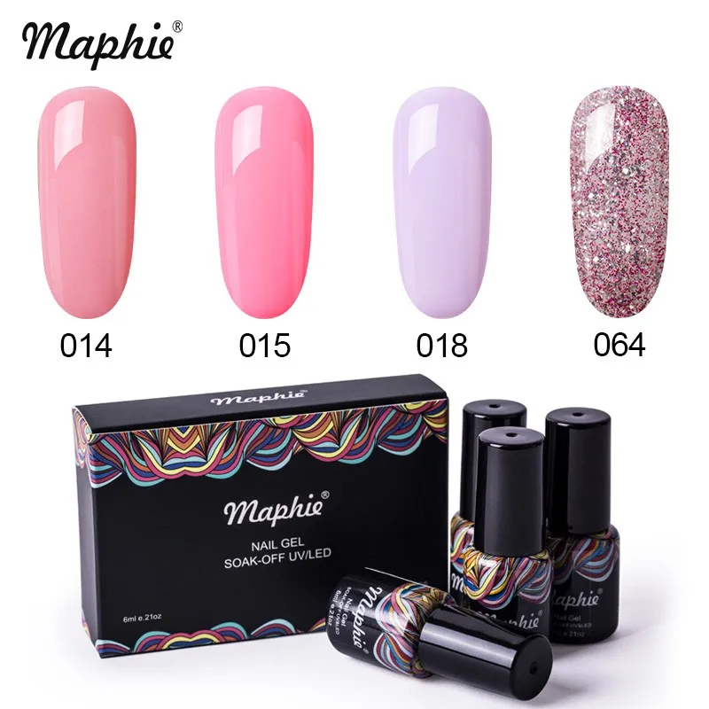 1 Maphie 4 шт/партия золотой цвет серии Led гель лак для ногтей набор супер мерцающий блеск УФ Гель-лак для ногтей Полупостоянный гель - Цвет: 1