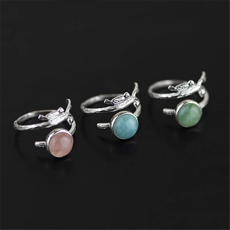 Женское кольцо Аквамарин Lotus Fun винтажное дизайнерское ювелирное изделие ручного