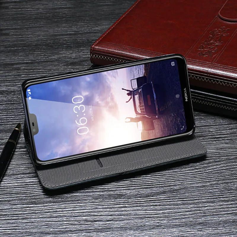 Чехол для Nokia 6 1 Plus чехол высокое качество Ретро стиль флип кожаный X6 2018 бизнес