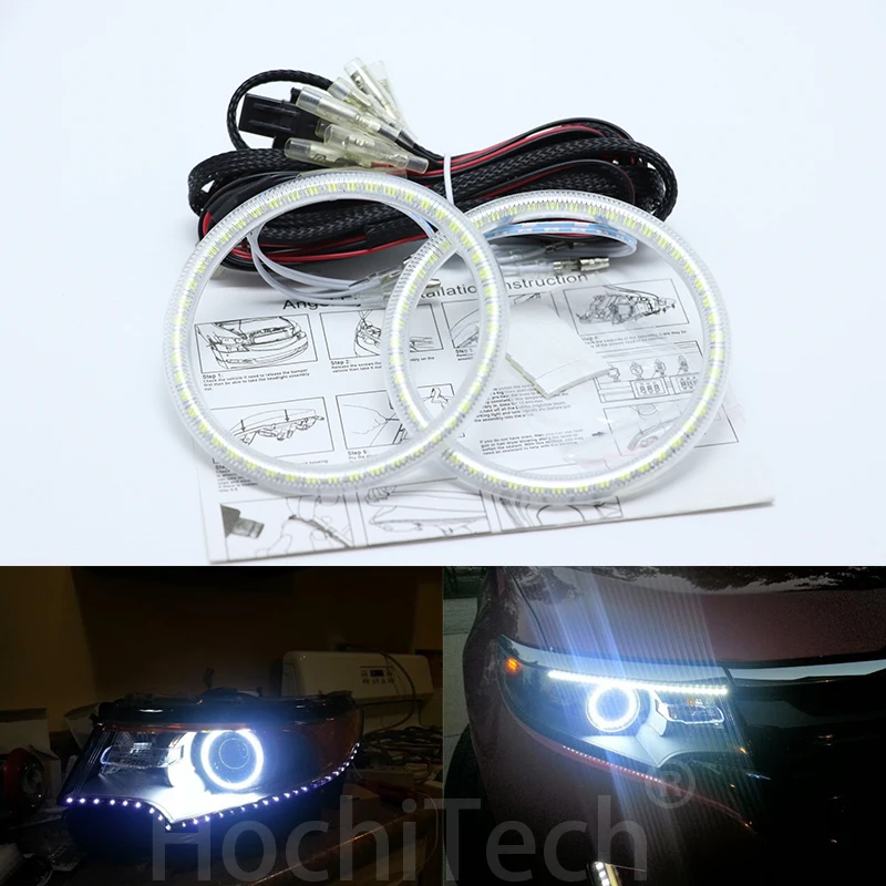Для Ford Edge 2011 2012 ультра яркий SMD белый светодиод ангельские глазки 2600LM 12V halo ring kit