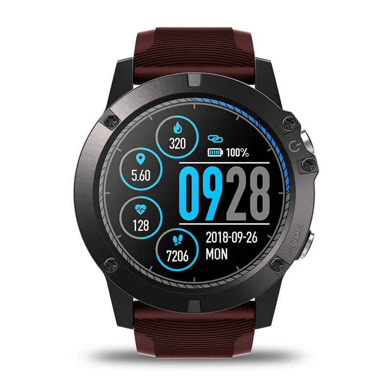 Zeblaze Vibe 3 Pro Smart Bluetooth часы IP67 сообщение вызовы напоминание о частоте пульса Sleep Monitor шагомер для Android и IOS - Цвет: Красный