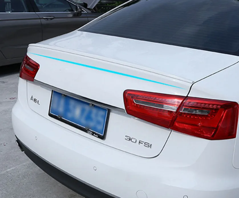 Для Audi A6 C7 Автомобильный задний спойлер 2011 до 2016 ABS пластиковый Неокрашенный цвет