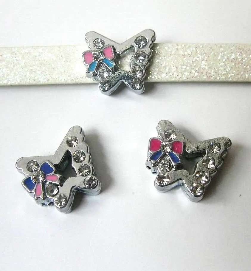 Отлично! Смешанные цвета 8 мм горный хрусталь бабочка с галстуком-бабочкой 50 шт. |