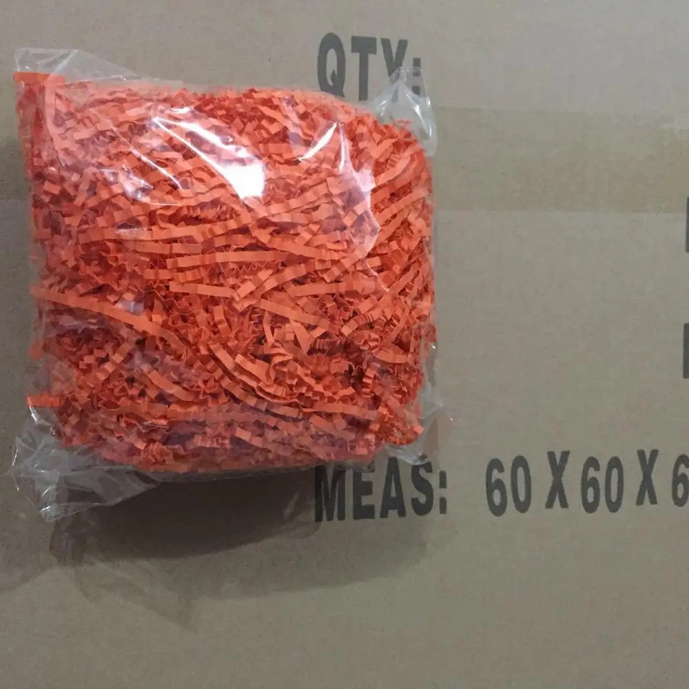 Orange 50 г декоративная рафия обертывание ткани для подарка морщинистый наполнитель измельченный скребок бумажный упаковочный материал - Цвет: Orange