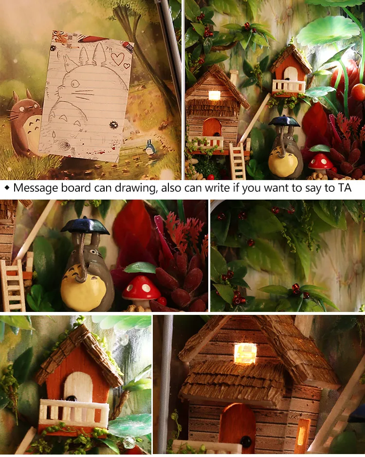3D коробка театральная DIY МОДЕЛЬ Миниатюрный Кукольный дом деревянные кукольные домики сборная коробка Кукольный домик мебельные наборы игрушки День рождения T-001