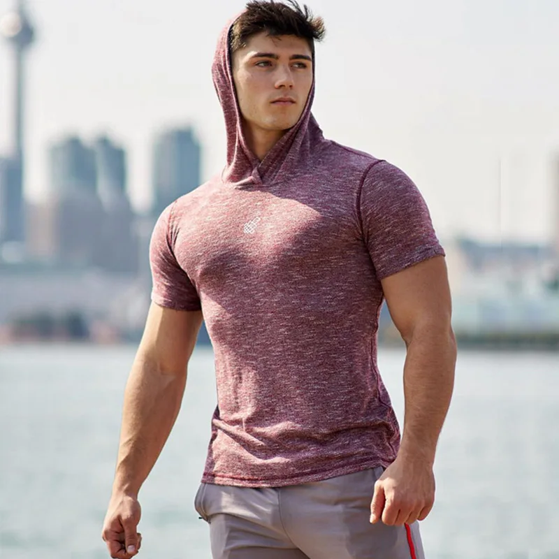 Новая мужская футболка тренажерные залы фитнес бодибилдинг Slim Fit футболки Crossfit с