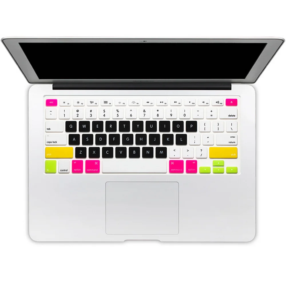 Цветной силиконовый чехол для клавиатуры карамельного цвета с английской