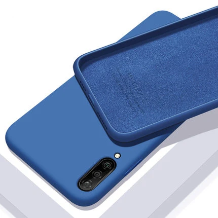 blue Для samsung Galaxy A50 A30 A10 A20 A40 A70 S8 S9 S10 плюс S10E чехол Мягкая Жидкая силиконовая накладка на заднюю панель с рисунком для samsung m10 m20 m30 - Цвет: blue