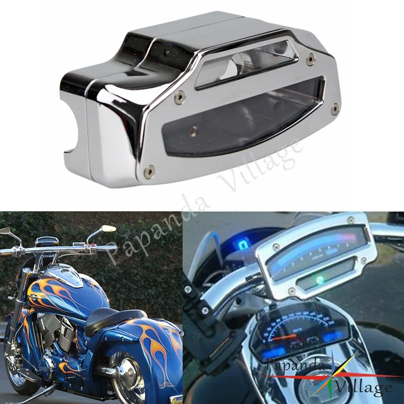 Хромированный алюминиевый Тахометр для мотоцикла измерительный прибор корпус