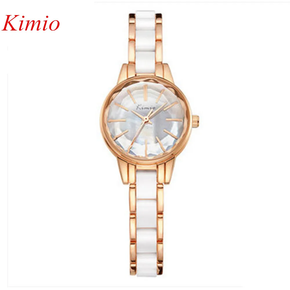 Kimio Женские часы Класса Люкс Top brand Элегантный Алмазов Из Нержавеющей стали