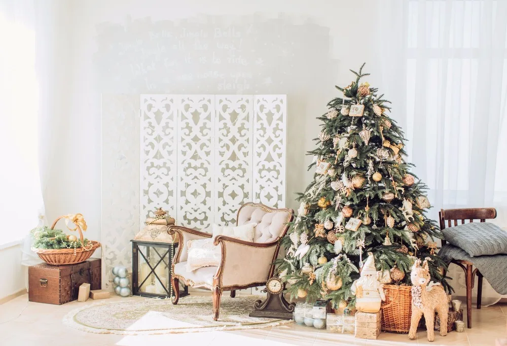 KATE фоновая фотография Рождество фото фон Arvore De Natal фоны белые кирпичные стены и занавески фоны Kerst Decoratie