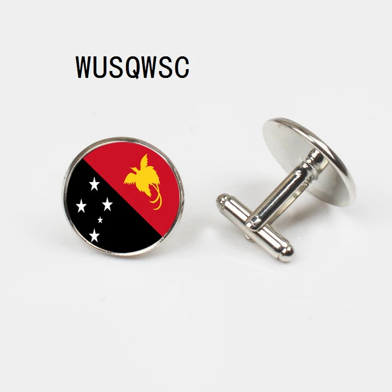 WUSQWSC Запонки серебристые Медные мужские запонки в виде морского флага оптом и