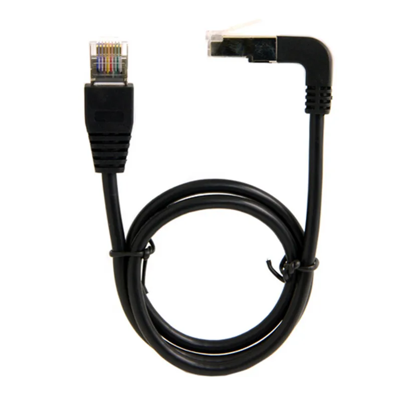 Патч корд 8P8C STP Cat 5e Lan Ethernet под углом 90 градусов 50 см|patch cord|lan ethernetcat |
