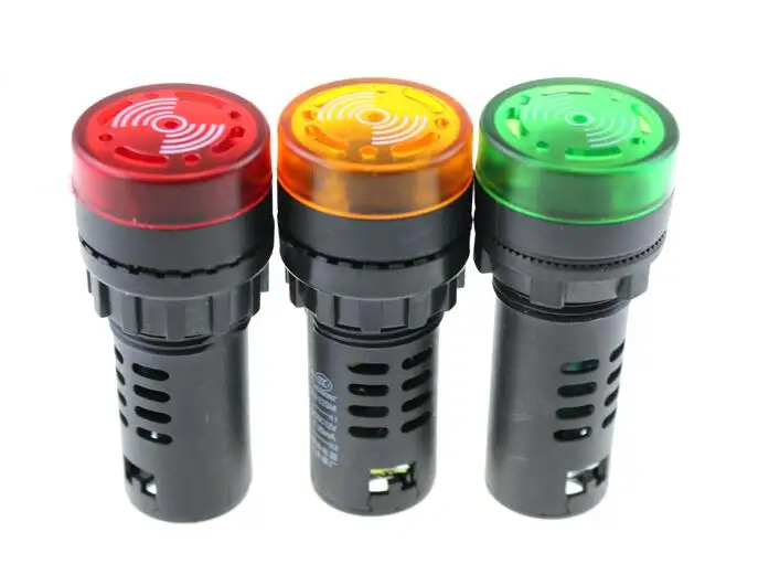 AD16 22SM AC 220V 22 мм флэш сигнал светильник красный светодиодный активный зуммер
