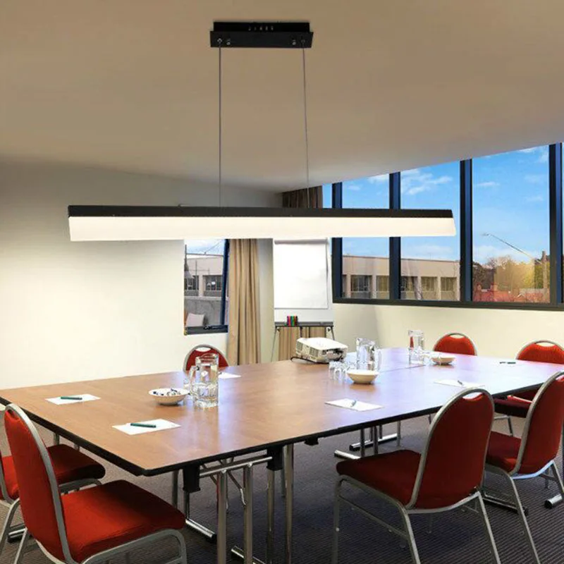 Современная светодиодная Подвесная лампа для кабинета и офиса прямоугольный