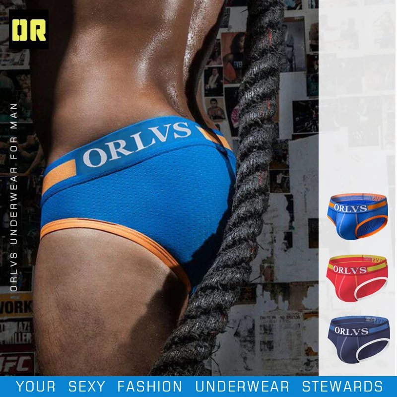 ORLVS сексуальное нижнее белье мужские трусы из чистого хлопка 6 видов цветов