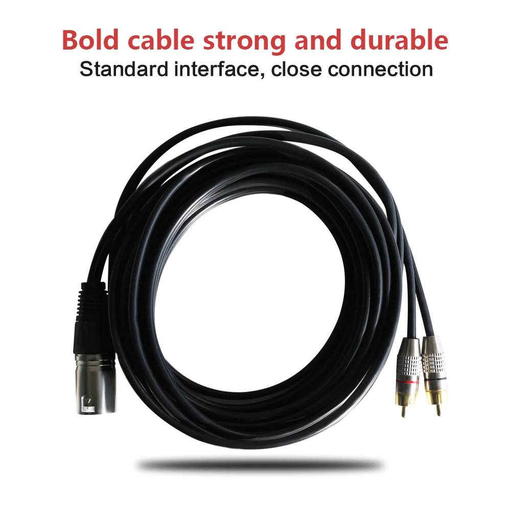 Кабель для микрофона XLR штекер RCA аудио кабель миксер 1 м 5 2 3 8 м|audio cable|to rcamale audio cable |