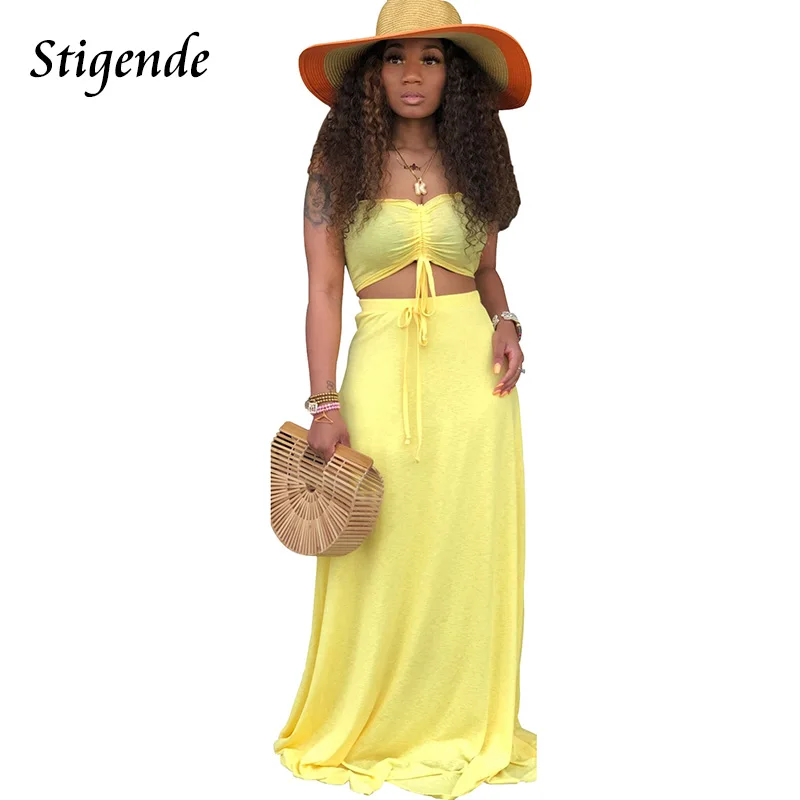 Stigende для женщин летний повседневный комплект из двух предметов с юбкой платье