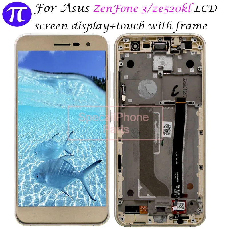 5 2 &quotдля Asus ZenFone 3 ZE520KL Z017D Z017DA Z017DB ЖК экран + сенсорная панель дигитайзер с рамкой