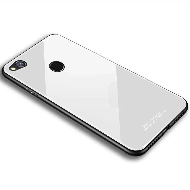 Yuetuo Роскошный Жесткий стеклянный зеркальный чехол для huawei p8 p9 honor 8 lite gr3 силиконовый чехол для телефона