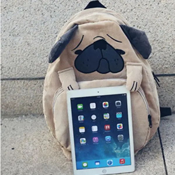 Женский рюкзак школьный ранец милый с собакой винтажный для ноутбука девочек