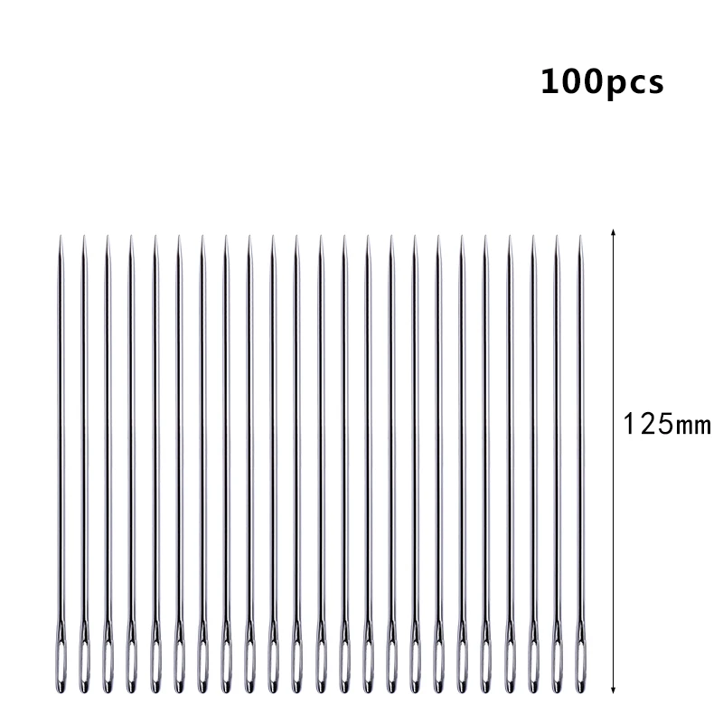 100PCS 20/100 шт 175 мм длиной Нержавеющая сталь, сделай сам, швейная игла для иглы из кожи бытовые швейные Инструмент аксессуары шпильки - Цвет: 100PCS