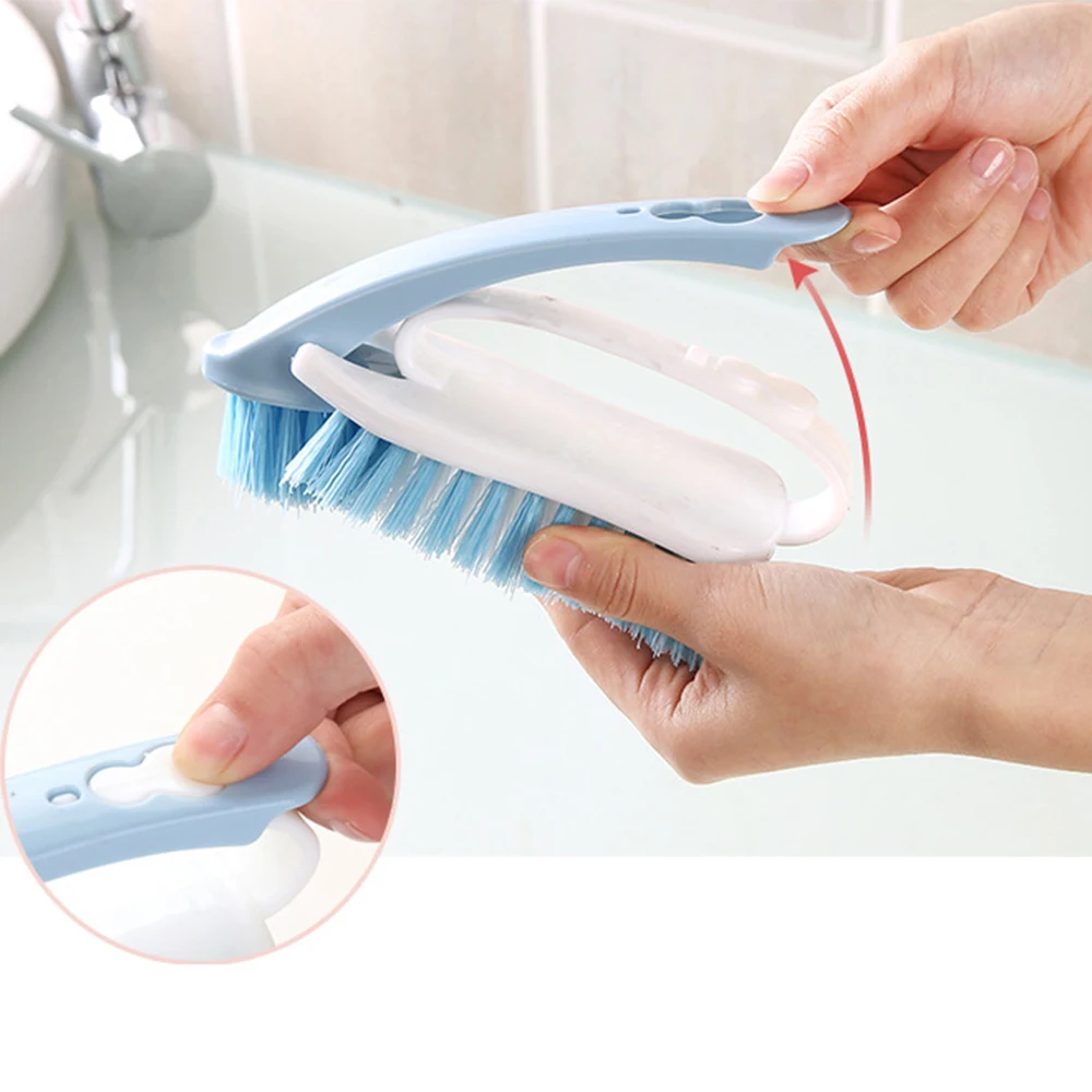 

Multi-Functional Cleaning Handle Removable Laundry Brush Shoe Brushes Plastic Soft Hair Washing Flexible Scrub Brush Hand-held
