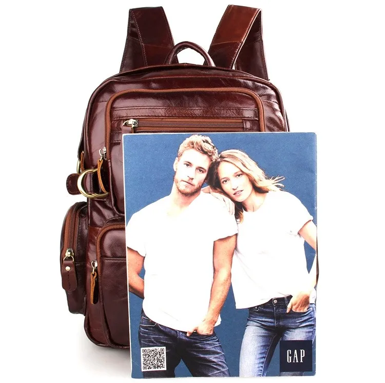 Лидер продаж Ковбой Винтаж кожаный рюкзак дорожная Bookbag школьный 7042C/A
