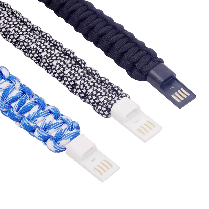 Военный аварийный Многофункциональный Паракорд USB браслет кабель открытый