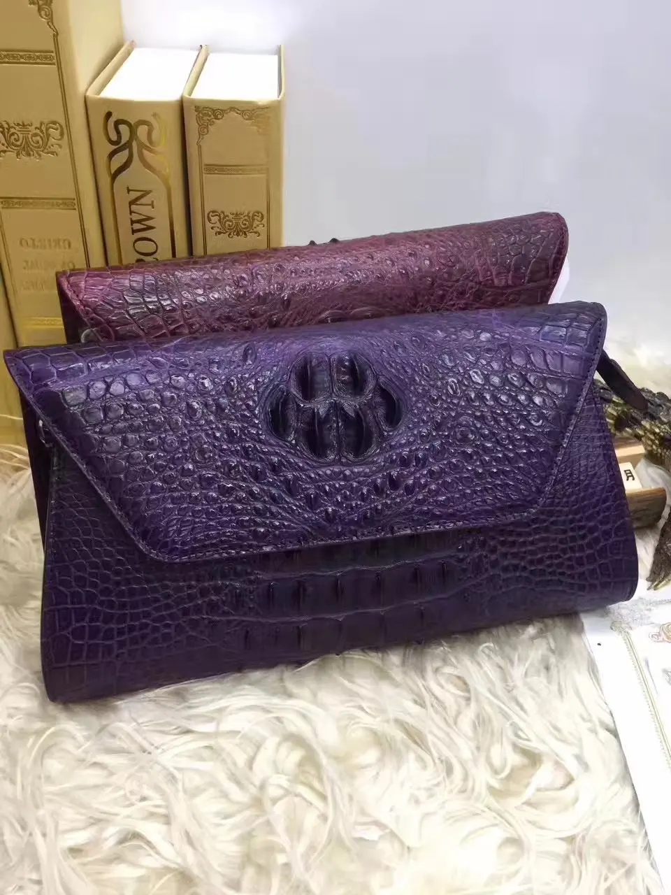 Женский клатч из 100% натуральной крокодиловой кожи Длинный кошелек кошельки