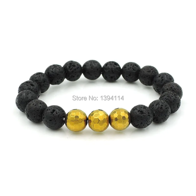 Титановые радужные/Золотые/серебряные r/коричневые гематит и вулканические