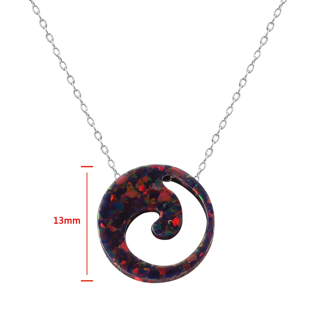 Женское колье с эфиопским опалом ожерелье из серебра 925 пробы натуральным камнем