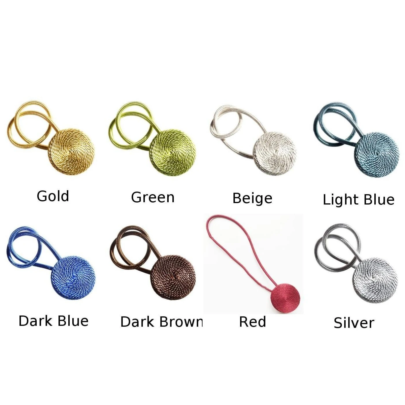 Durable Magnetic Curtain Tiebacks Tie Backs Non-toxic Braided Round Curtain Buckles Holder Home Garden Supplies
