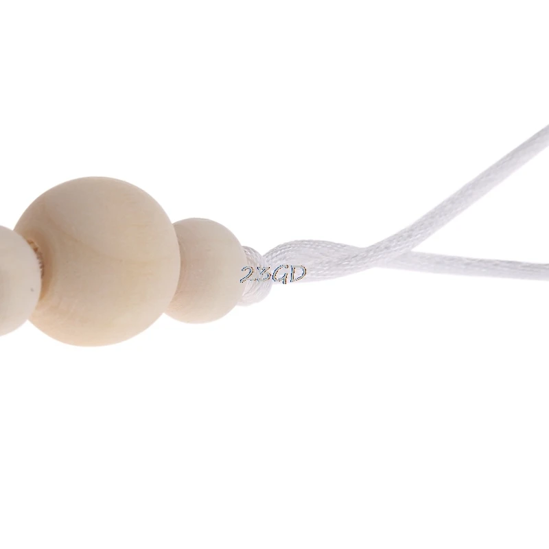 

Cute Baby Natural Wooden Beaded Pacifier Holder Clip Nursing Teether Dummy Chain Gift