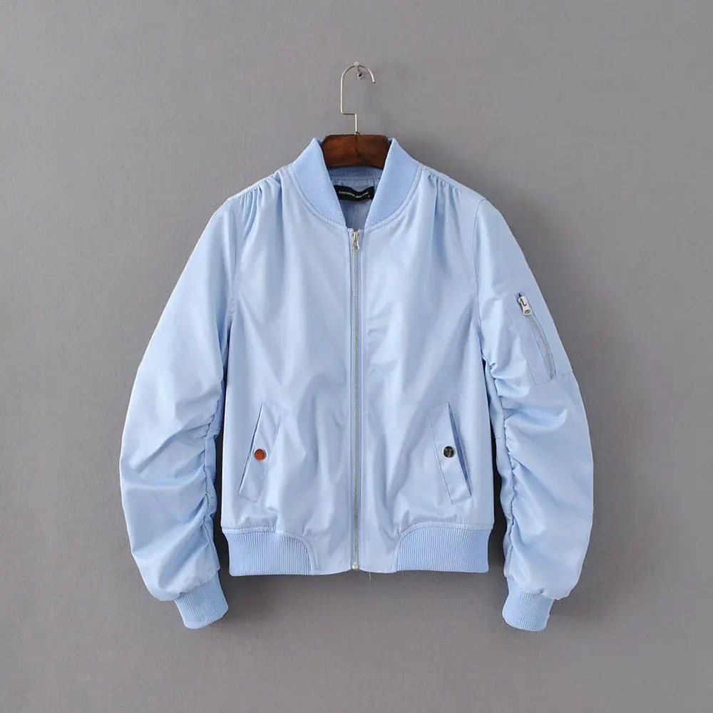 Женская куртка бомбер на молнии розовая байкерская с карманами верхняя одежда