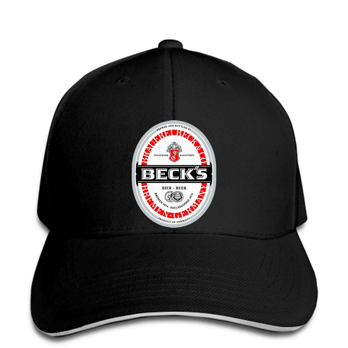 Бейсболка с логотипом Brauerei Beck & #038 Co логотип солнцезащитный козырек Кепка|Мужские