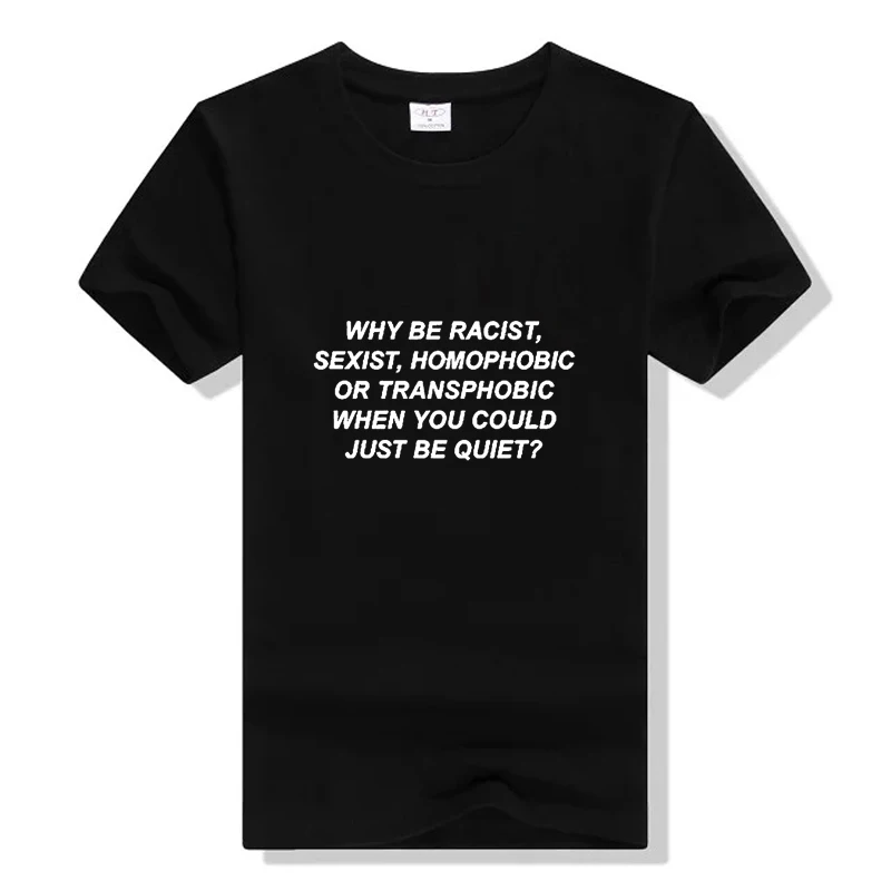 Женская футболка Frank Ocea Tumblr с гомофобным принтом Why Be racist Sexist летние топы для