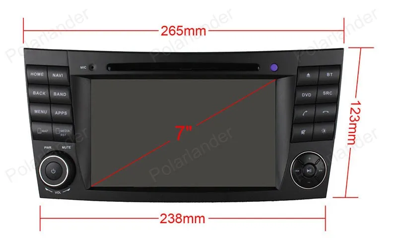 Автомобильный DVD-плеер 2 Din Android 4 Полная сенсорная панель GPS-навигация для Benz W211 w222