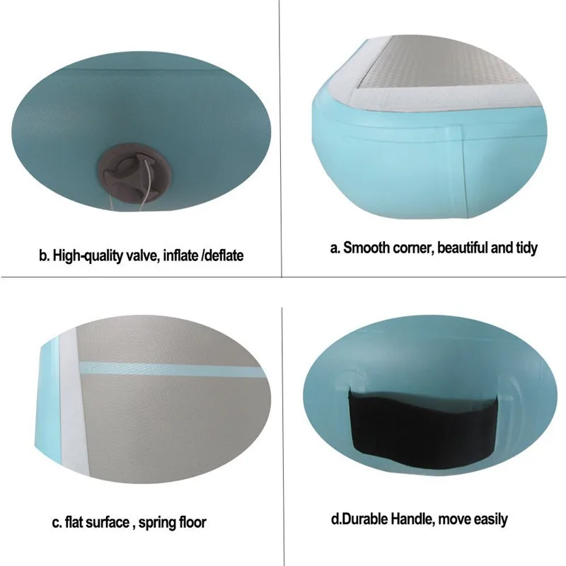 Скидка Набор (6 шт.) надувной воздушный трек, водный батут, воздушный коврик для тренажерного зала, поставляется с электрическим воздушным насосом