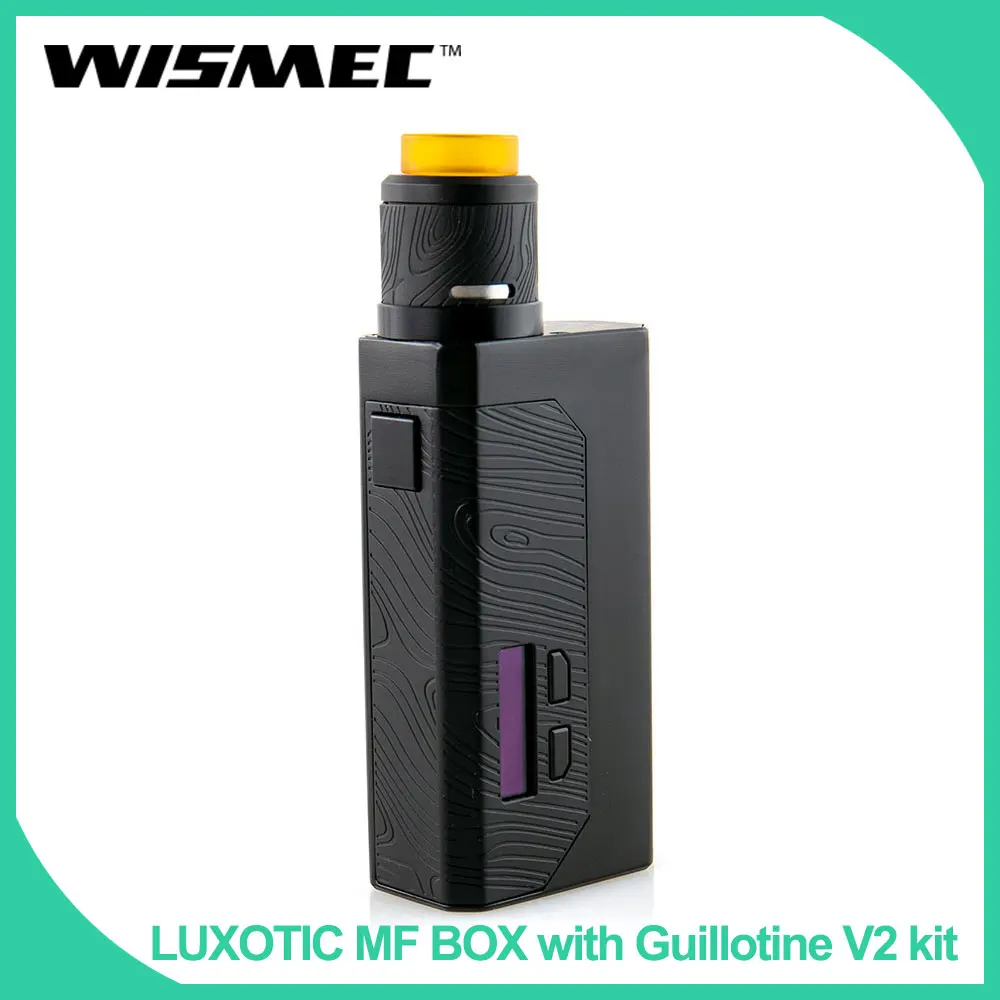 Оригинал Wismec LUXOTIC MF Box Kit 100 Вт с гильотинной V2 RDA распылитель бутылка без батареи