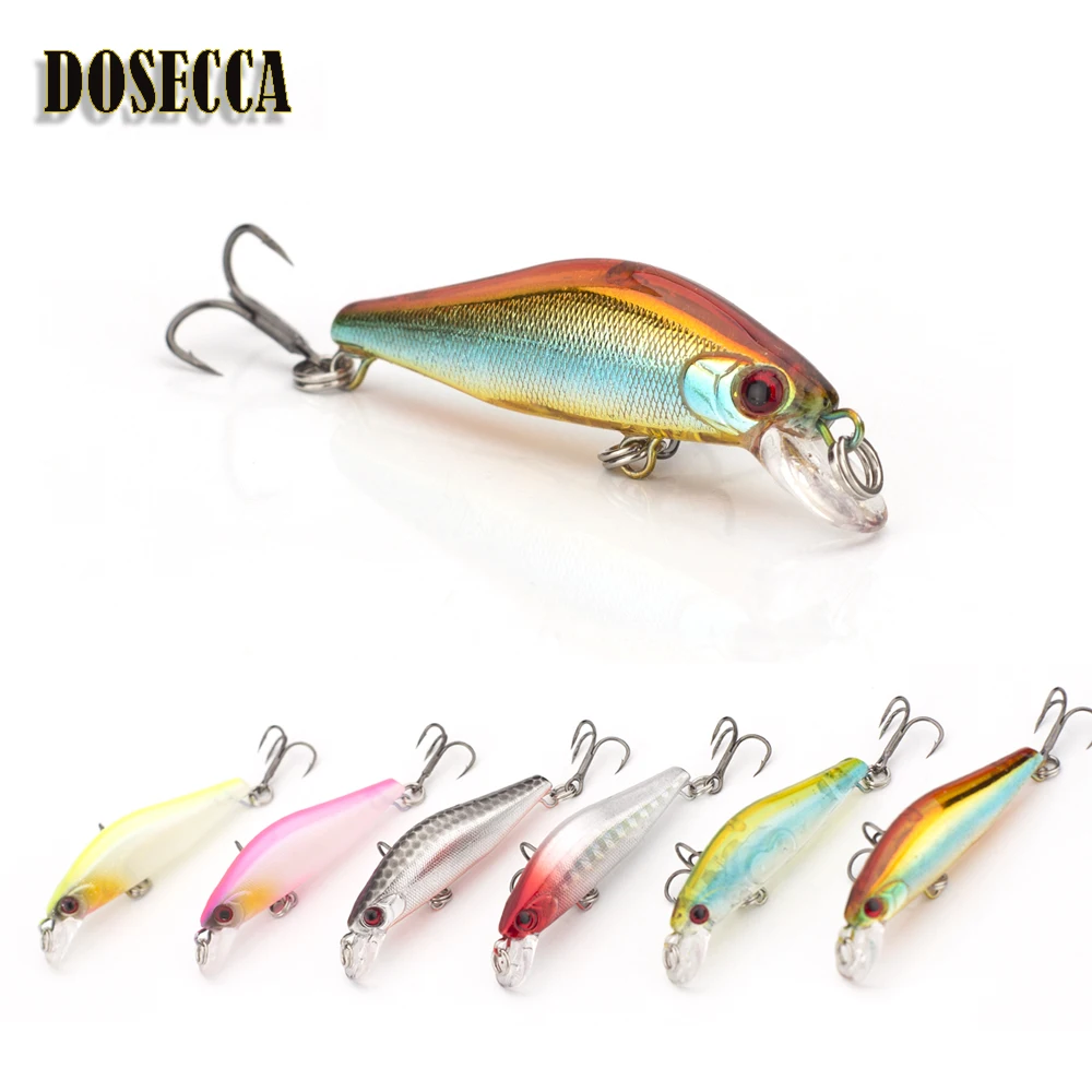 

1PCS Fishing Lure 5.3cm 3g Hard Bait Minnow Crank Fishing lures Floating water Bass Wobblers Winter Baits
