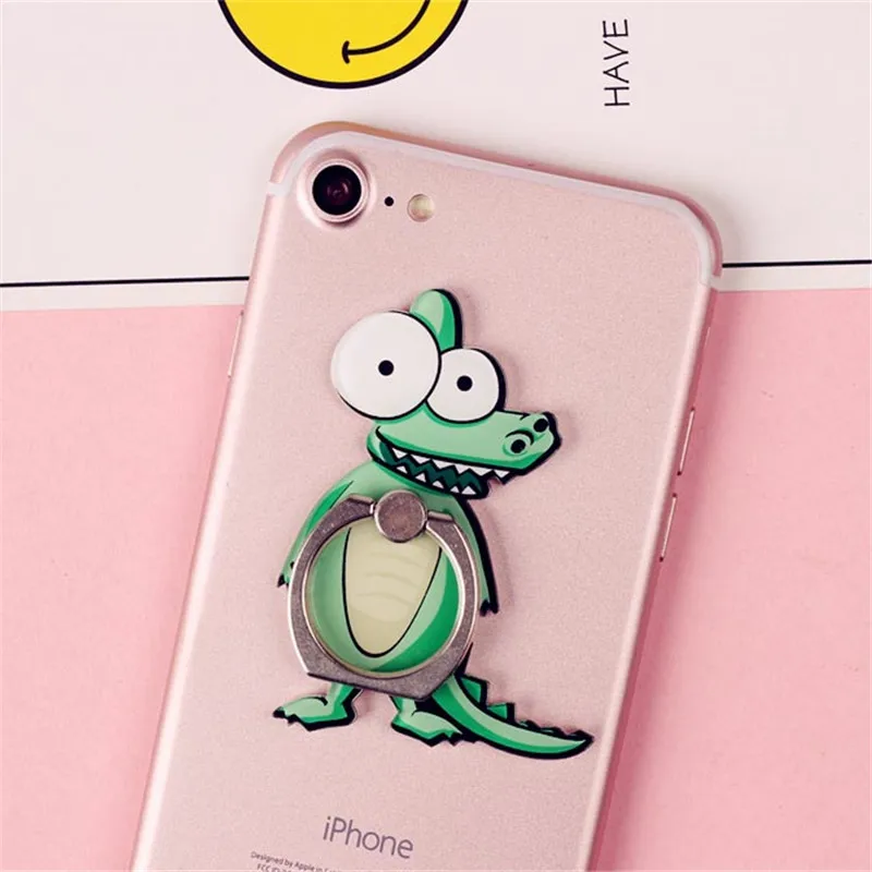 Cute Cartoon Finger Ring Mobile Phone Holder Animal 360 Degree phone ring Universal Metal Smartphone Stand Holder for iphone