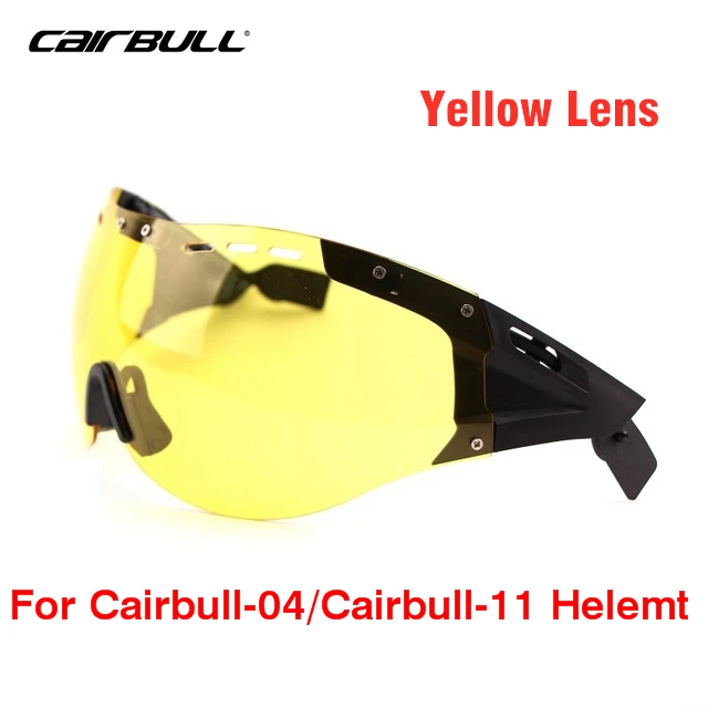 Yellow lens Cairbull велосипедный шлем объектив Aero Road велосипедный шлем TT очки шлем магнитные линзы Желтый/цветной/серый/прозрачные очки - Цвет: Yellow lens